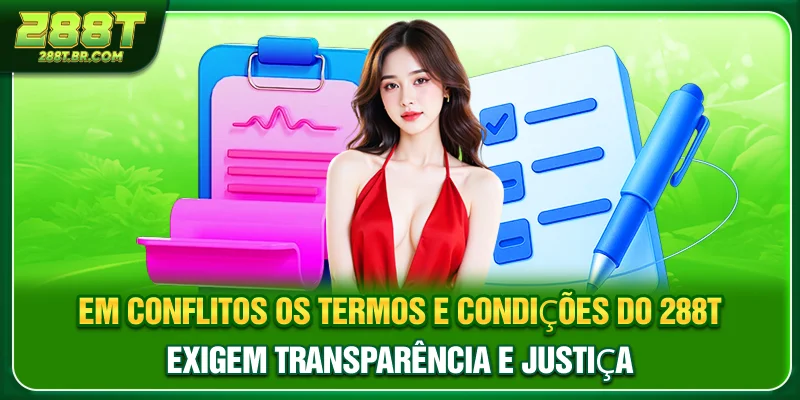 Em conflitos, os Termos e Condições do 288T exigem transparência e justiça
